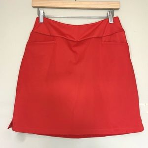 Adidas NWT Tangerine/Red Golf A-Line Mini Skort Size SL (Small Long)